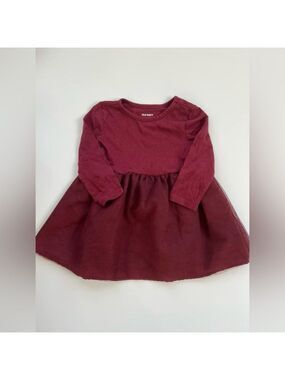 Old Navy Red Tutu Long Sleeve Dress